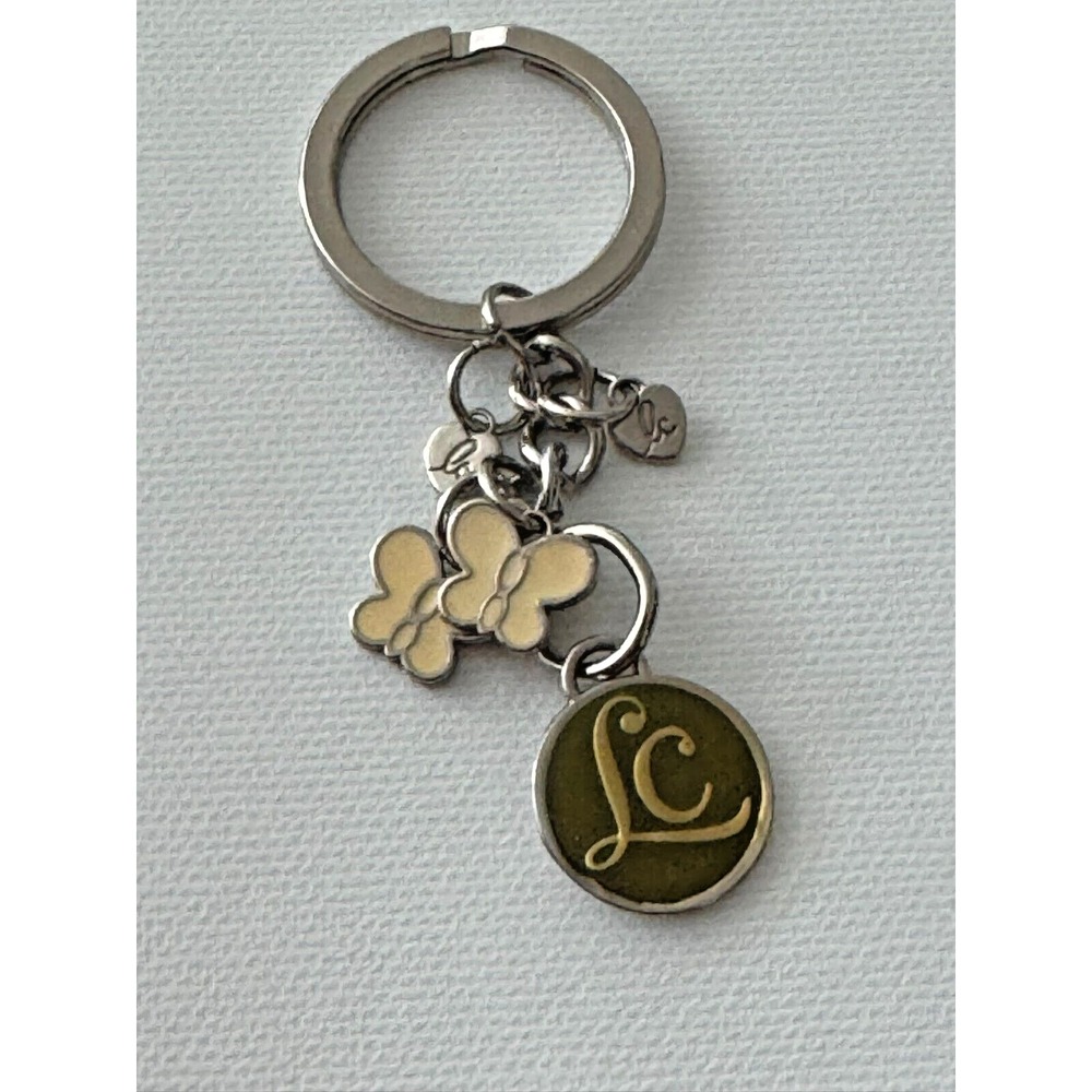 Lauren Conrad Keychain Key Ring Butterfly Silver Tone Women‎